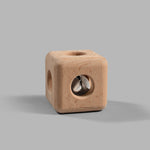 Cube rattle with captive bell