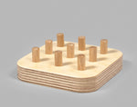 Montessori board with ankles for Elastics