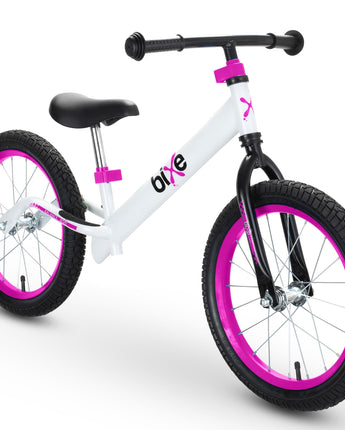 Bixe Balance Bike - 16" (40.6 cm) Big Kids' Training Bikes - Kids Balance Bike Designed for Children Ages 4 to 9 - No Pedal Push Bicycle for Boys or Girls - Pink